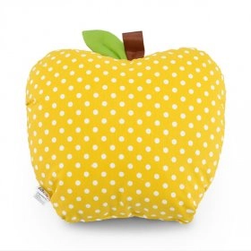 Подушка декоративна яблуко V-5 горошок жовтий