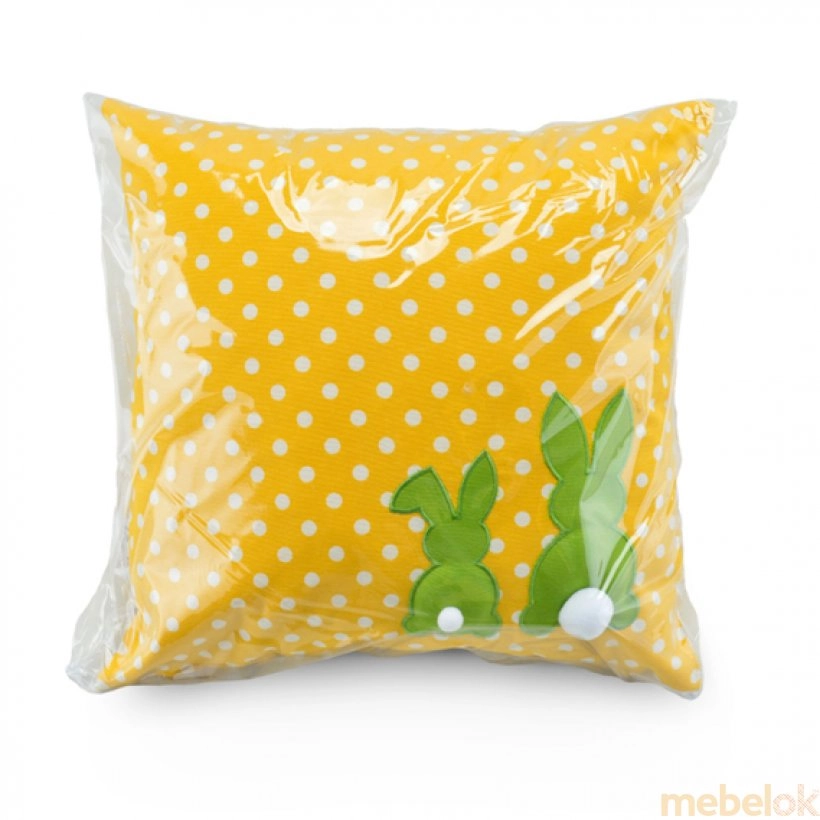 Подушка декоративна з вишивкою зайчик жовтий від фабрики IDEIA (Ідея)