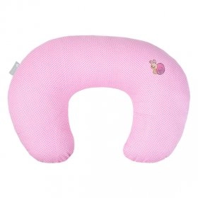 Подушка для кормления Улитка горошок розовый
