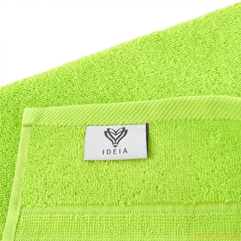 полотенце с видом в обстановке (Махровое полотенце Aqua Fiber Premium 50x90 зеленый)