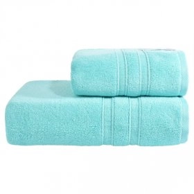 Махровое полотенце Aqua fiber Premium 70x140 голубой