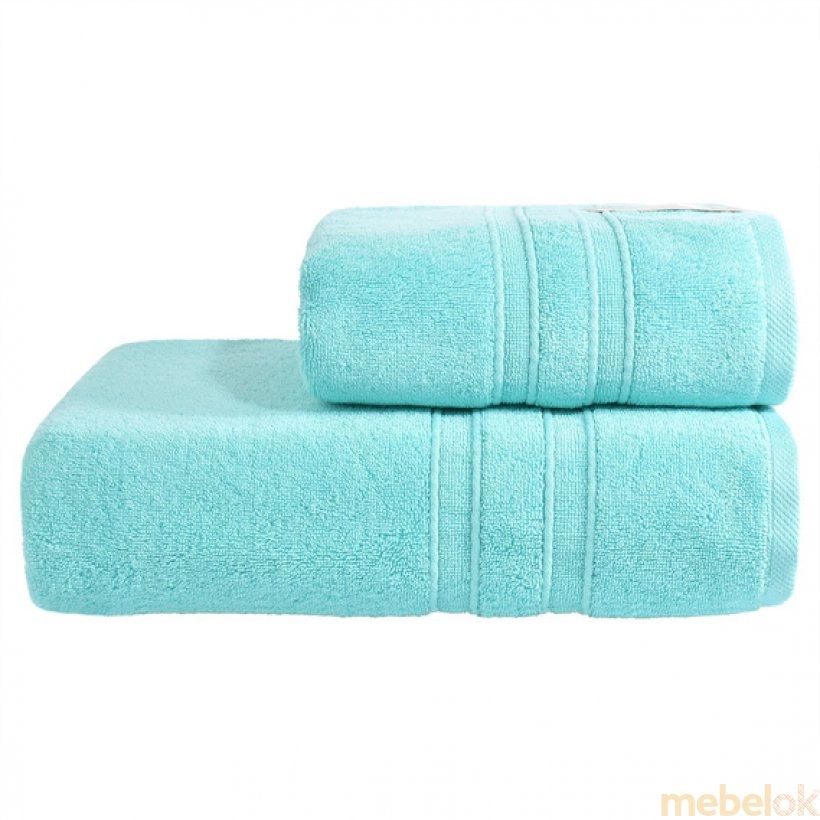 Махровое полотенце Aqua fiber Premium 70x140 голубой