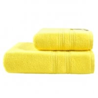 Махровое полотенце Aqua fiber Premium 70x140 желтый