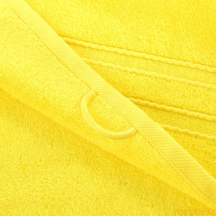 Махровий рушник Aqua fiber Premium 70x140 жовтий від фабрики IDEIA (Ідея)