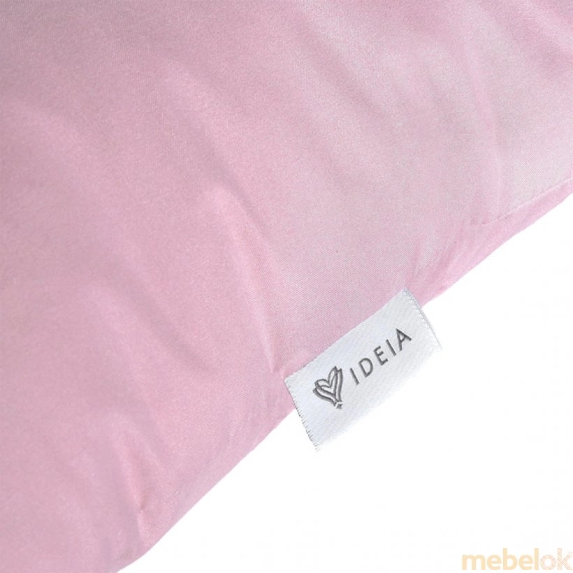 подушка з виглядом в обстановці (Подушка декоративна Rain рожевий / Serenity)
