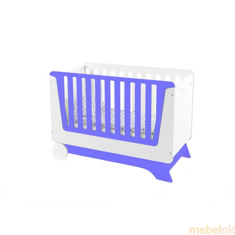 Кроватка-трансформер для новорожденного Nova Kit белая/индиго