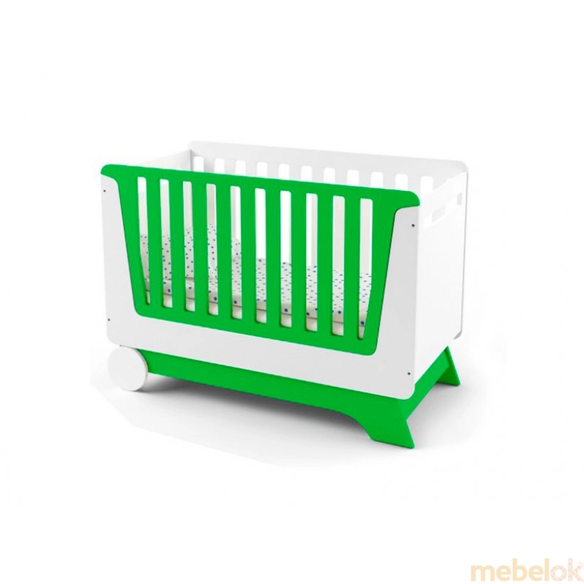 Кроватка-трансформер Nova Kit бело/зеленая
