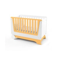 Кроватка-трансформер для новорожденного Nova Kit бело/оранжевая