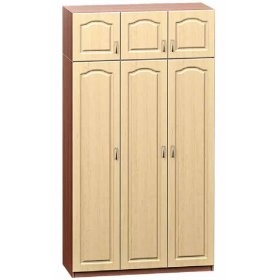 Шкаф 3-х дверный комбинированный с антресолью 6-06 ДСП