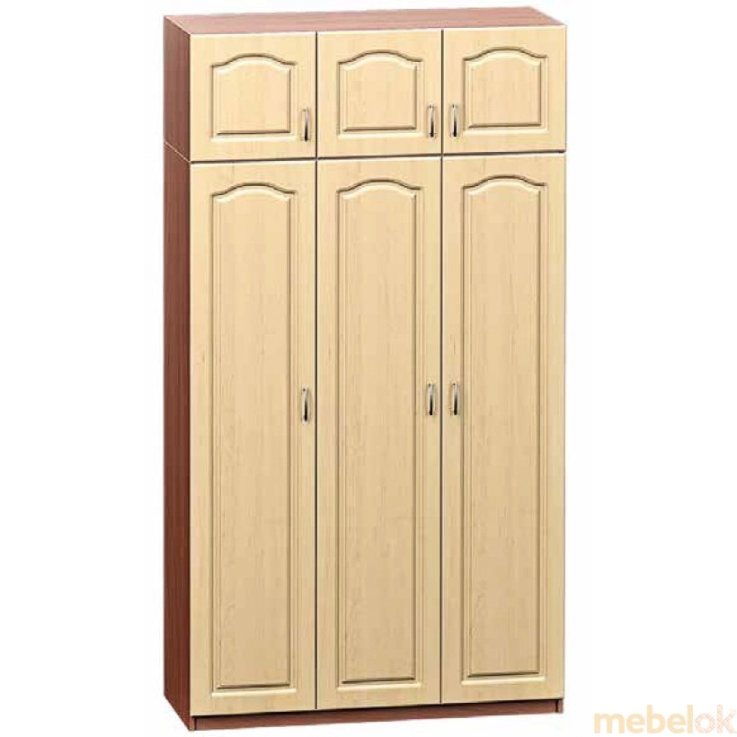 Шкаф 3-х дверный комбинированный с антресолью 6-06 МДФ