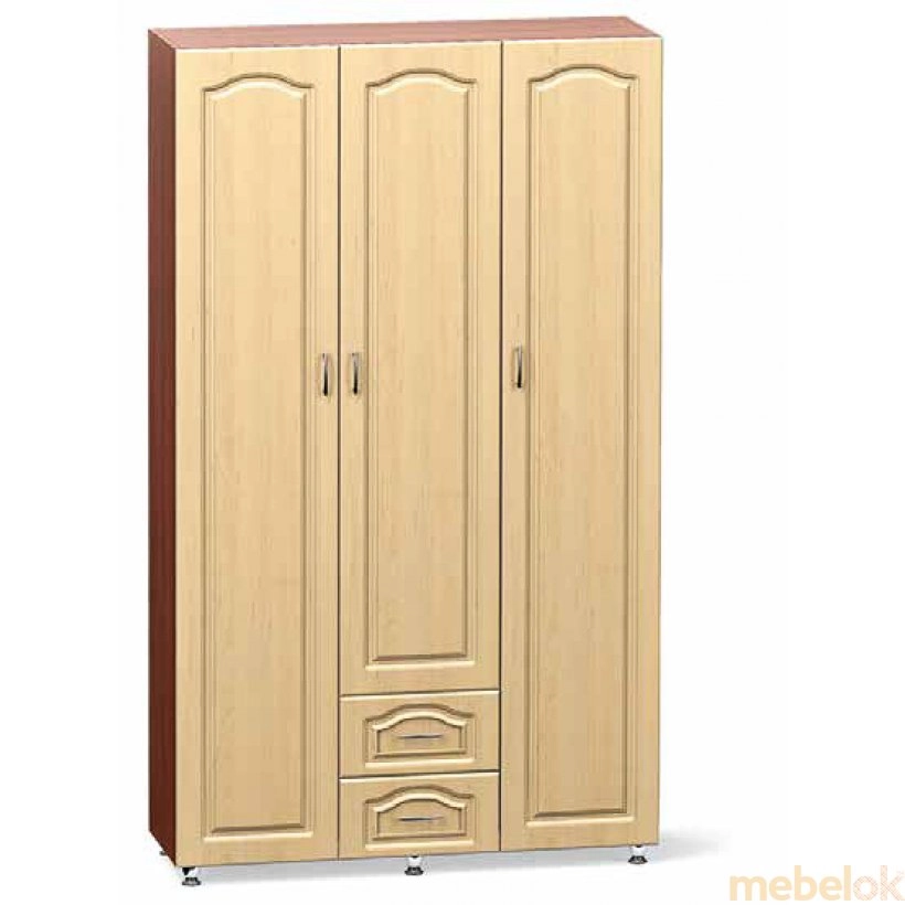 Шкаф 3-х дверный комбинированный с ящиками 1-09 МДФ