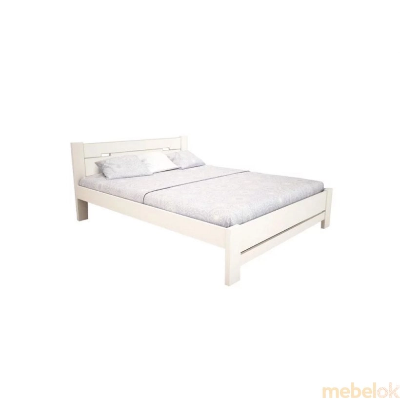 Кровать Селена+ 180х200 бук, срощенный, лак, белый