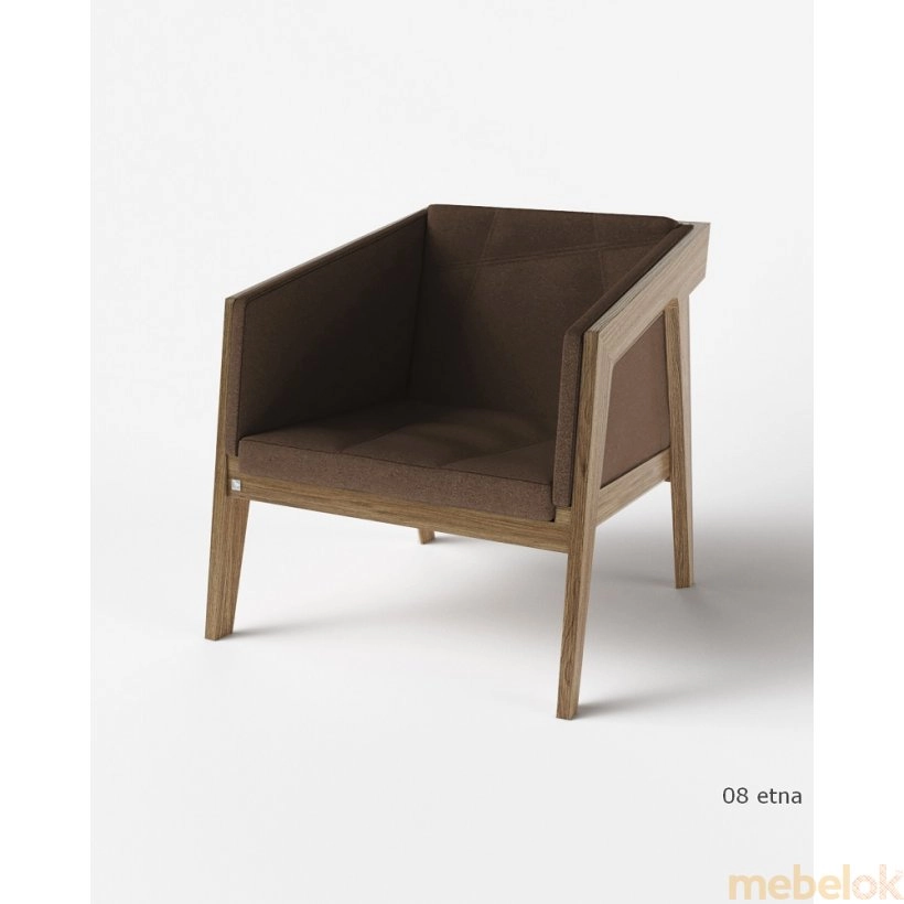 стул с видом в обстановке (Кресло Air 2 Armchair Light Brown Soft рогожка)