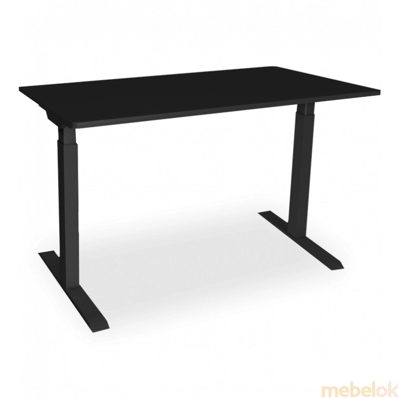 стіл з виглядом в обстановці (Стіл із регулюванням висоти E-table UNIVERSAL Чорний)