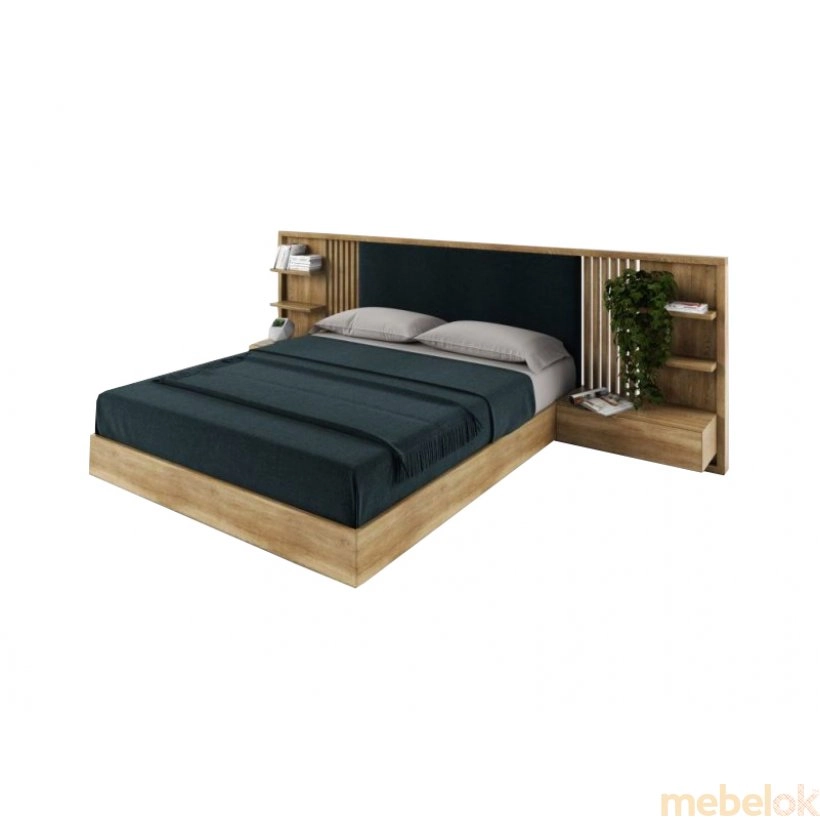 Ліжко SWB040 Керкубри 160 x 200 Ясен без підйомного механізму