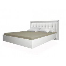 Кровать Белла белый глянец 160x200 без каркаса мягкая спинка