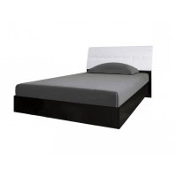 Кровать Терра 160х200 мягкая спинка с подъемным механизмом Белый/Черный