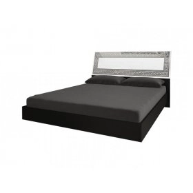 Кровать Виола 160х200 с подъемным механизмом Белый/Черный