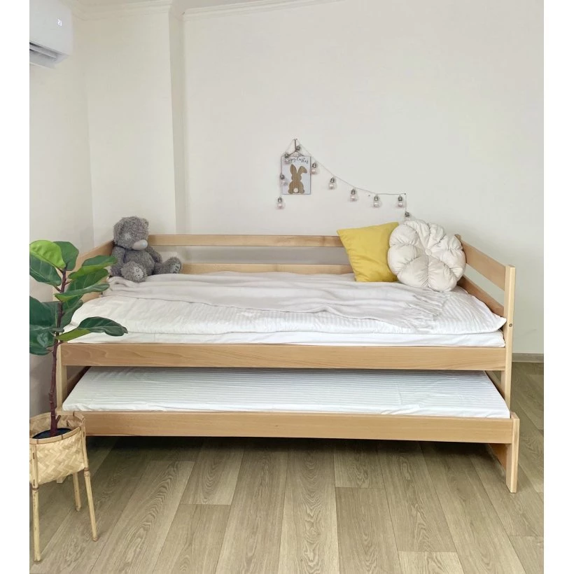 Кровать Соня-1 80х190 из щита бука с выдвижным спальным местом