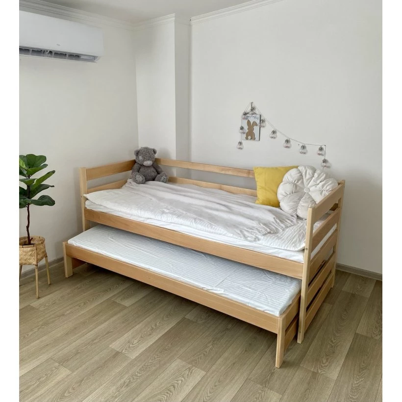 Кровать Соня-1 80х190 из массива бука с выдвижным спальным местом