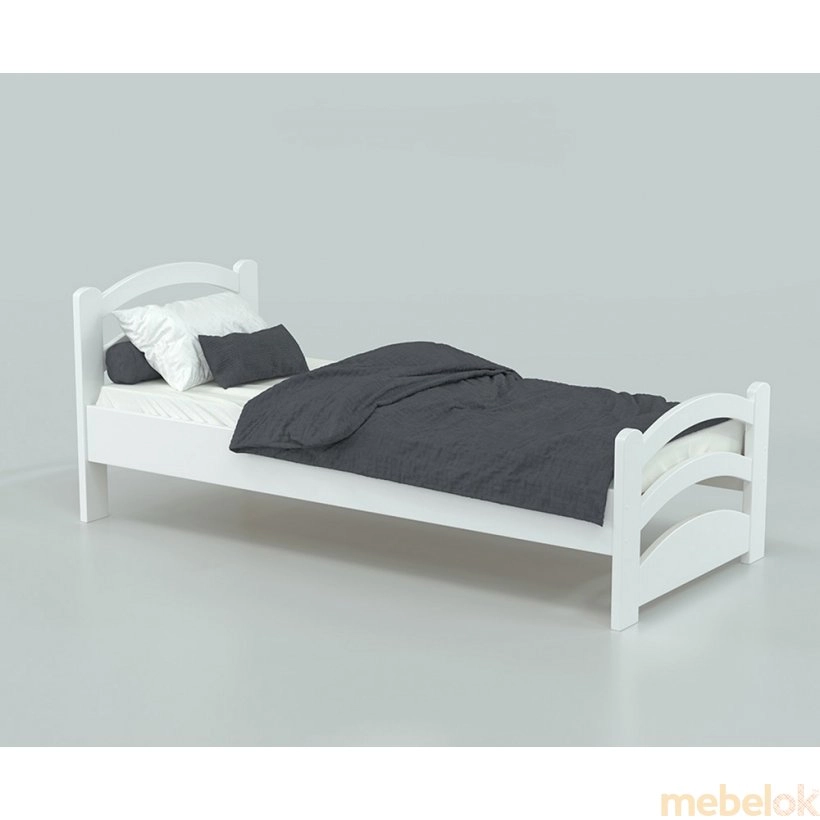 ліжко з виглядом в обстановці (Ліжко Барні з масиву бука 90х200)