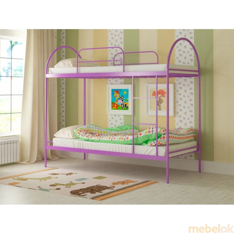 ліжко з виглядом в обстановці (Кровать двухъярусная Сеона 80х200)