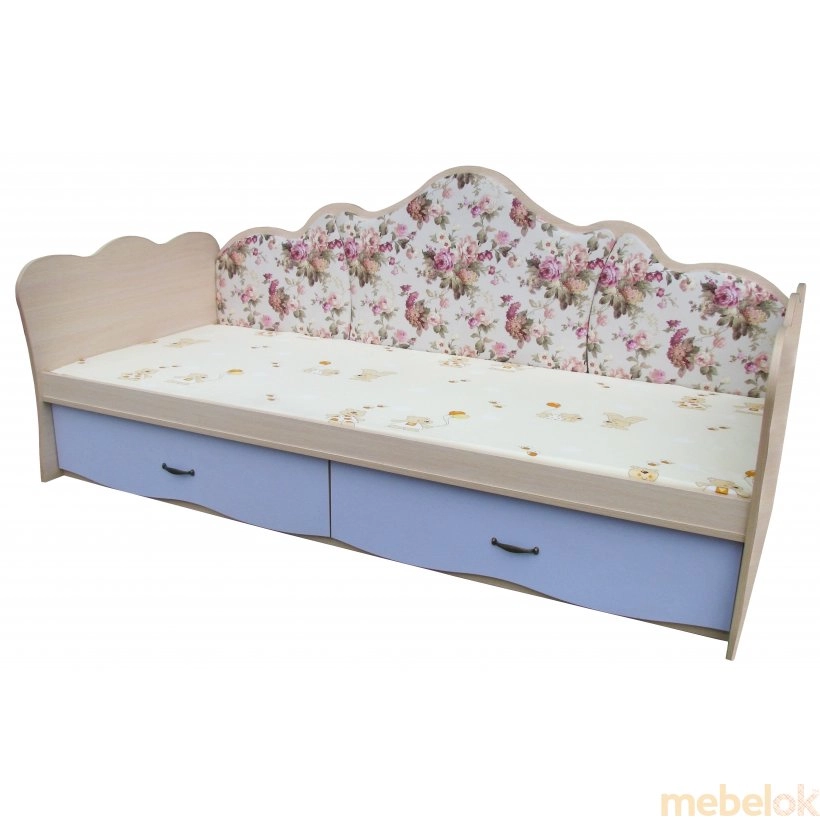 Ліжко Карамель з м'якими накладками 80х190 від фабрики Максі-МЕбель