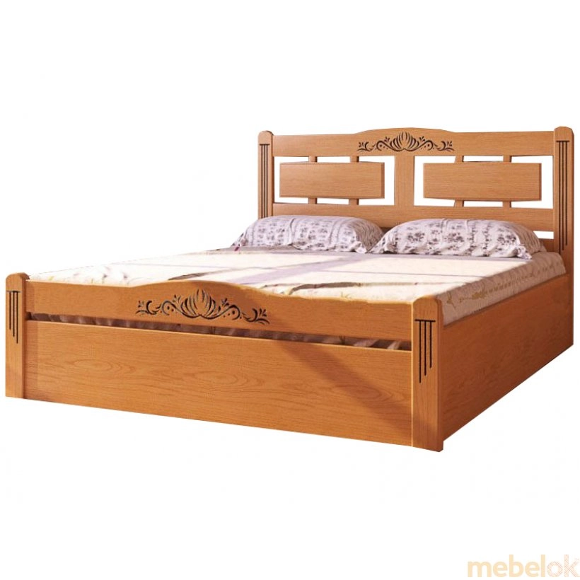 Кровать Пальмира люкс плюс 160 с подъемным механизмом ясень