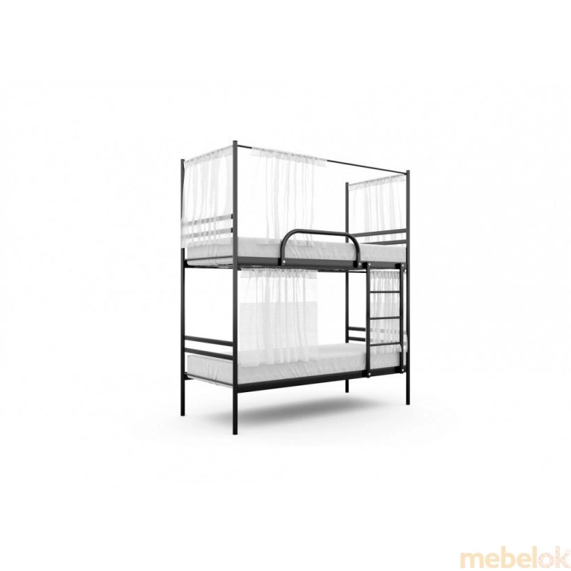 Ліжко двоярусне Duo зі шторками 90x200