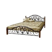 Ліжко Жозефіна з дерев'яними ніжками 180х200