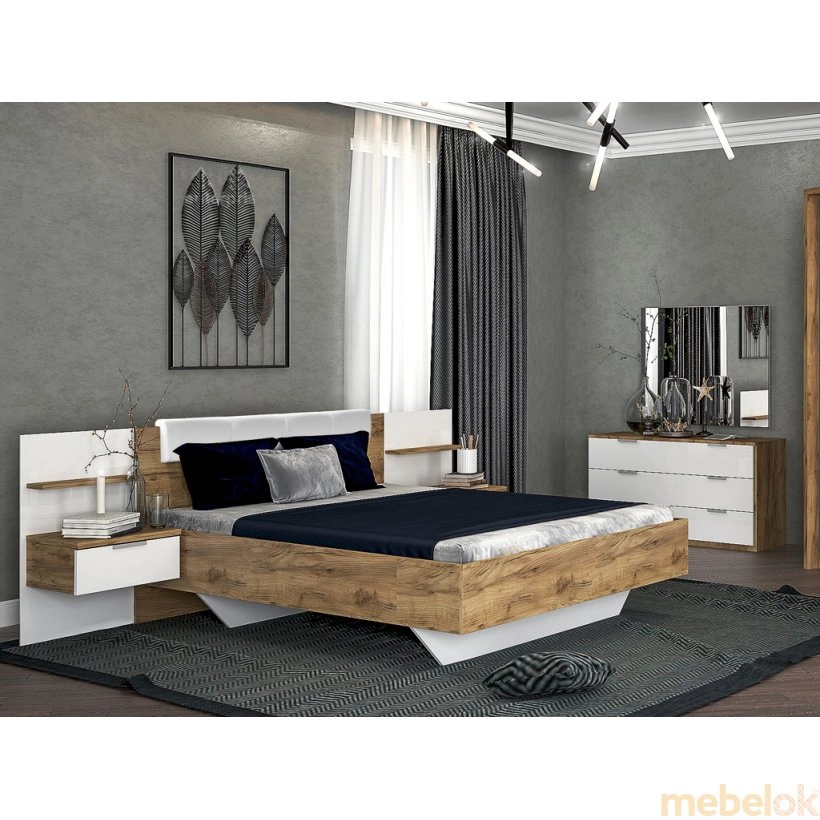 Ліжко Асті 160х200 з м'якою спинкою від фабрики MiroMark (МіроМарк)