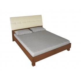 Кровать 160х200 Виола ваниль/вишня бюзум подъемная с мягкой спинкой