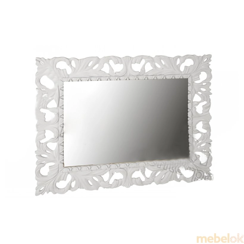 Зеркало Пиония 80х100 белый (212-043)