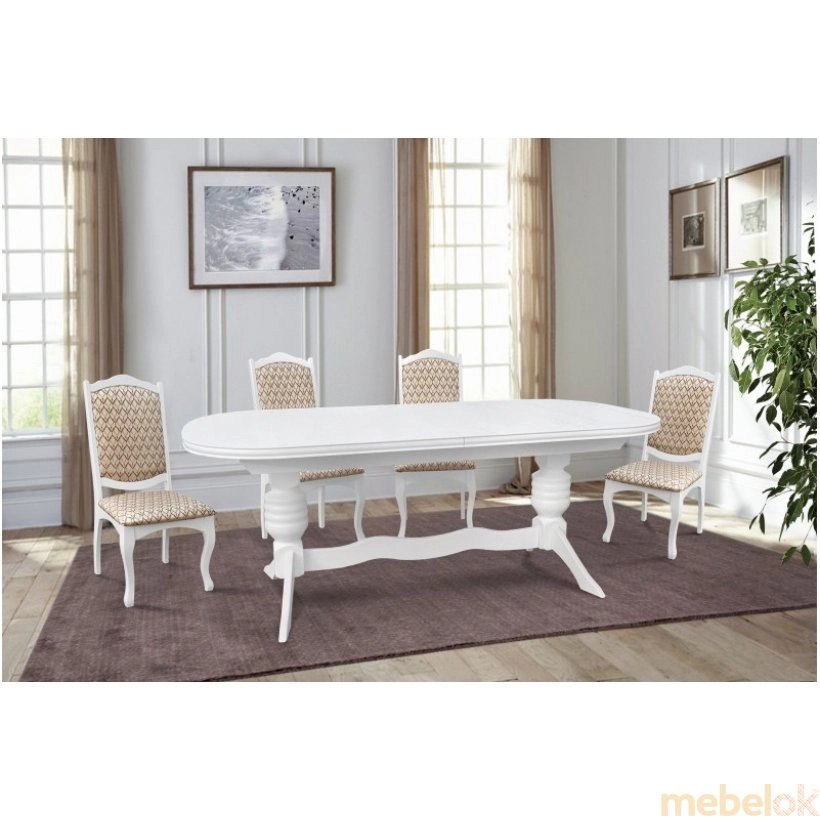 Стол обеденный Гетьман белый от фабрики Микс мебель (Mix mebel)