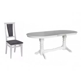 Комплект стіл Говерла білий і 6 стільців Чумак білий