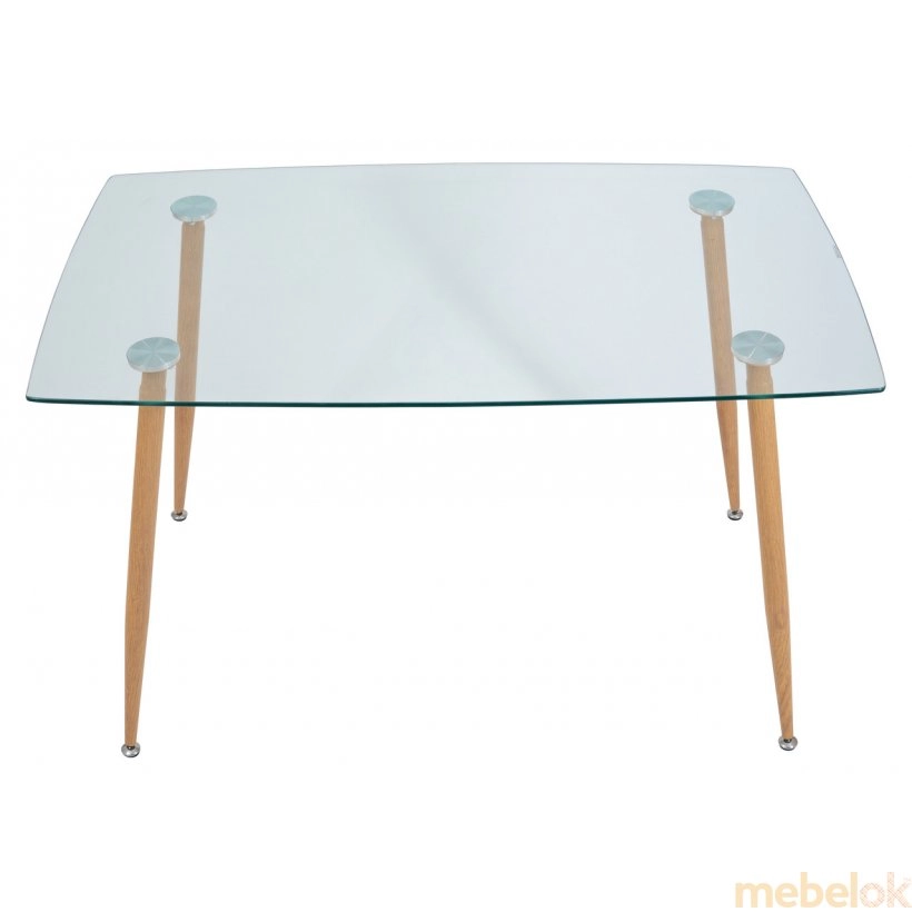 стіл з виглядом в обстановці (Стіл Грейс XS-1262 120х70 скло/ніжки термодрук)