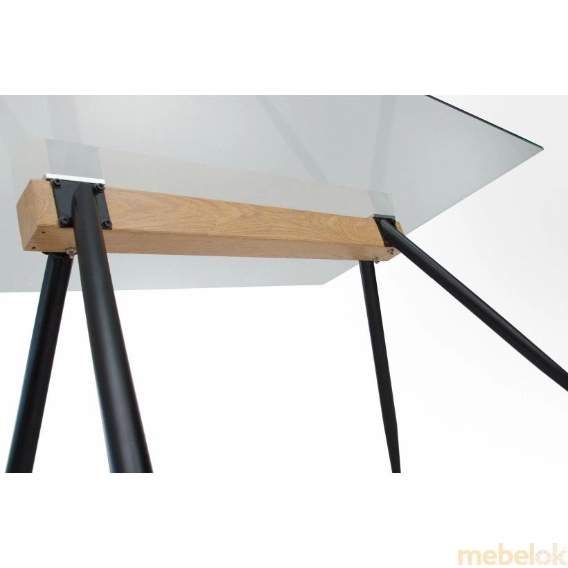 Стол Эшли XS-1263 120х80 черный/термопечать от фабрики Микс мебель (Mix mebel)