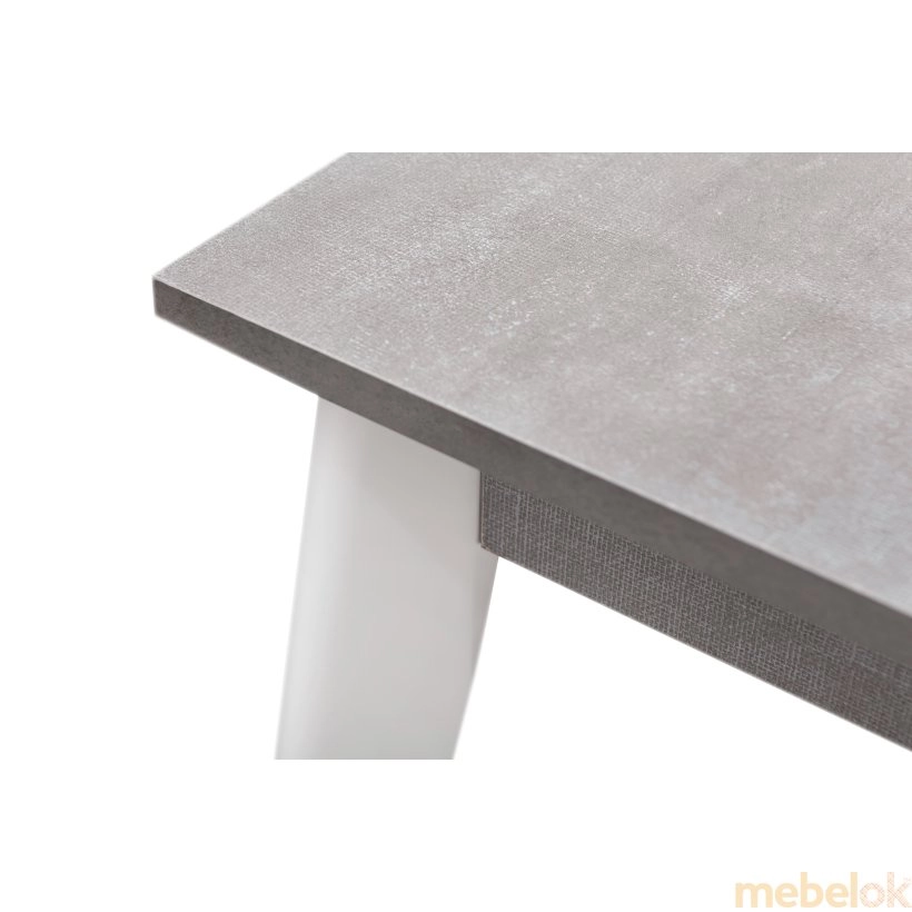 стол с видом в обстановке (Стол Портленд 113-163х69,5 белый/серый)