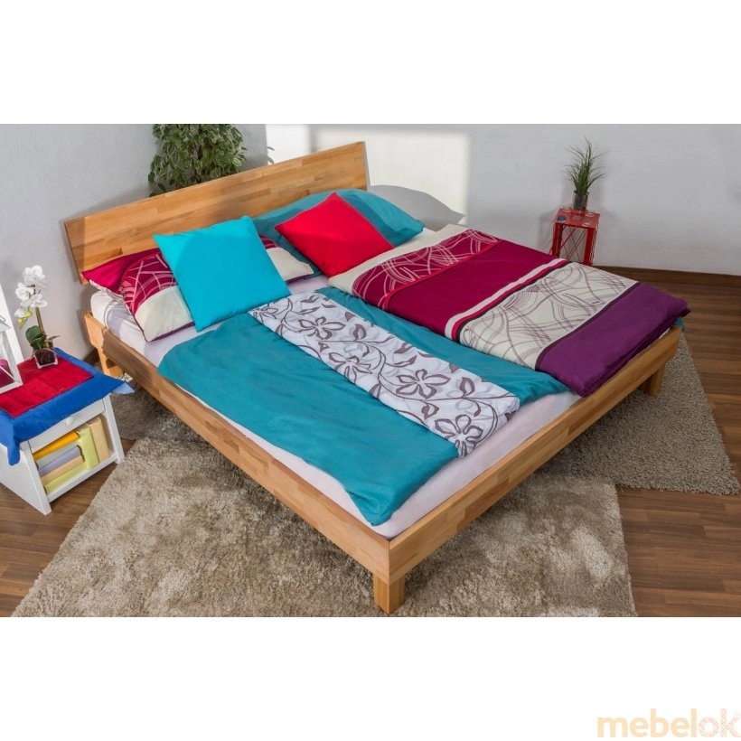 Двуспальная кровать b 107 180х200 из массива бука від фабрики Mobler (Моблер)