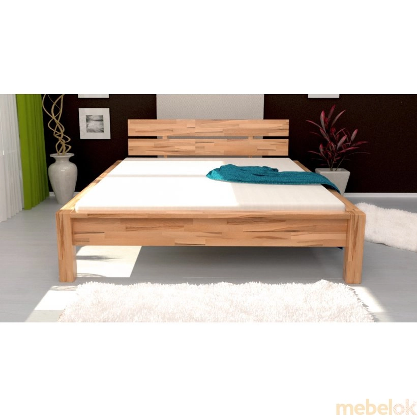 Двуспальная кровать b 109 160х200 из массива бука от фабрики Mobler (Моблер)
