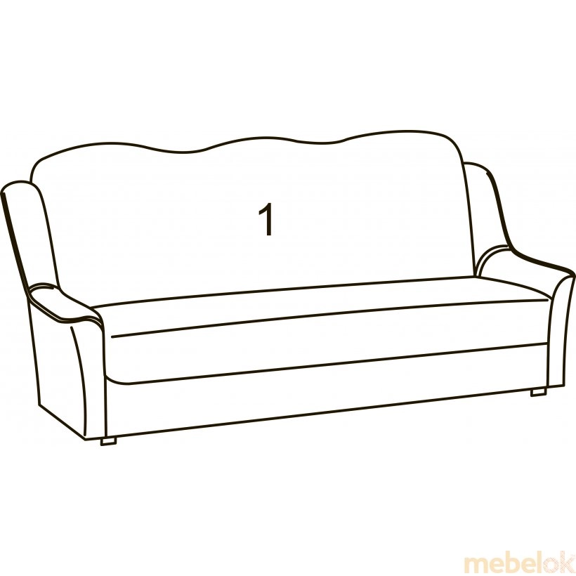 Комплект диван Бокал 3-х місний та 2 крісла від фабрики Modern (Модерн)