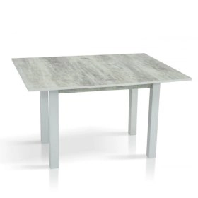 Обідній стіл-трансформер Юк білий/бетон