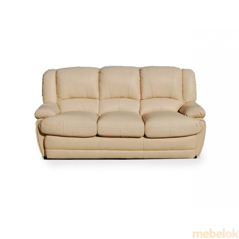 диван с видом в обстановке (Комплект кожаной мебели Верона 3+2+1)