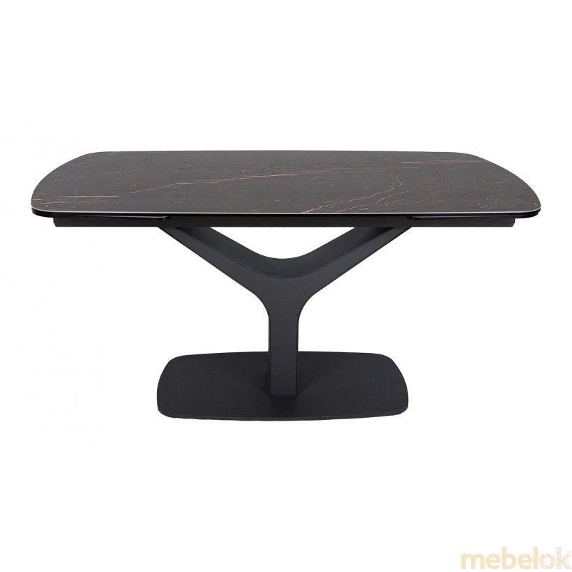 Стол обеденный VULCAN oval черный MD000677