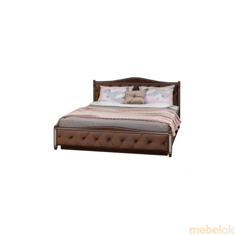 Кровать Прованс с мягкой спинкой ромбы с подъемной рамой 160