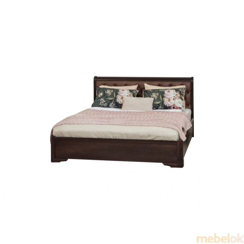 Ліжко Мілена з м'якою спинкою та підйомною рамою 160