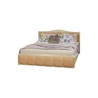 Кровать Прованс с мягкой спинкой квадраты с подъемной рамой 120