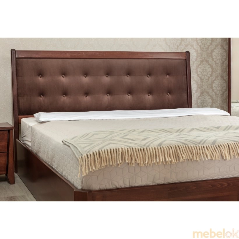 Кровать Сити Премиум с мягкой спинкой и подъемной рамой 140 с другого ракурса