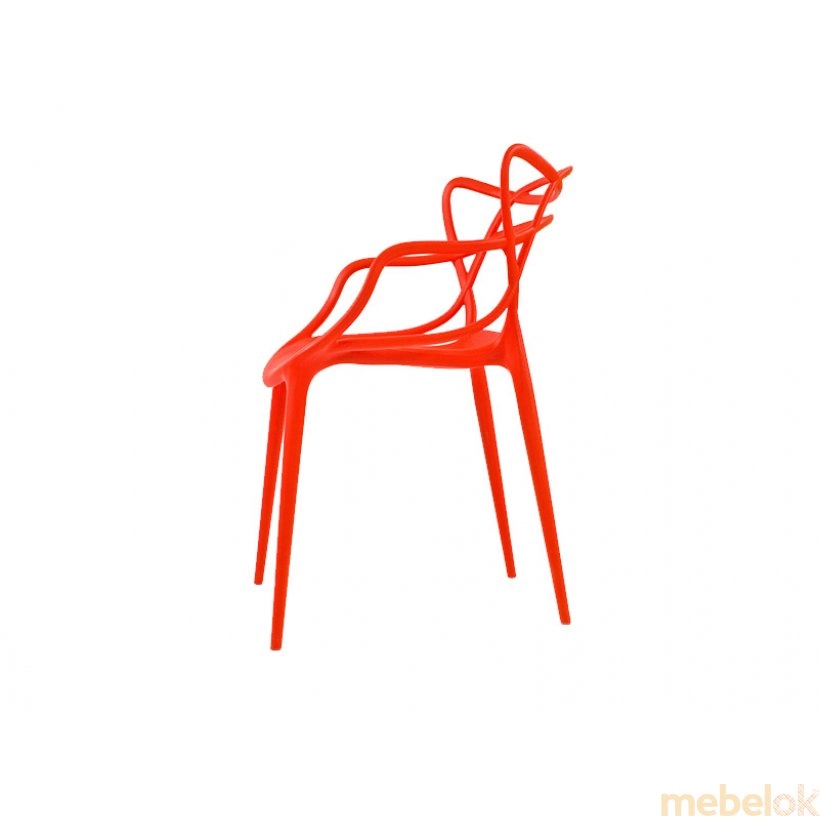 стул с видом в обстановке (Стул Bari красный 05)