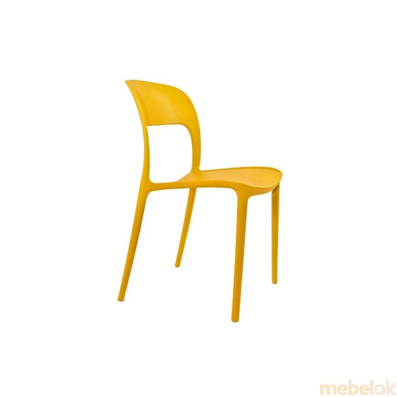 стул с видом в обстановке (Стул Ostin желтый 11)